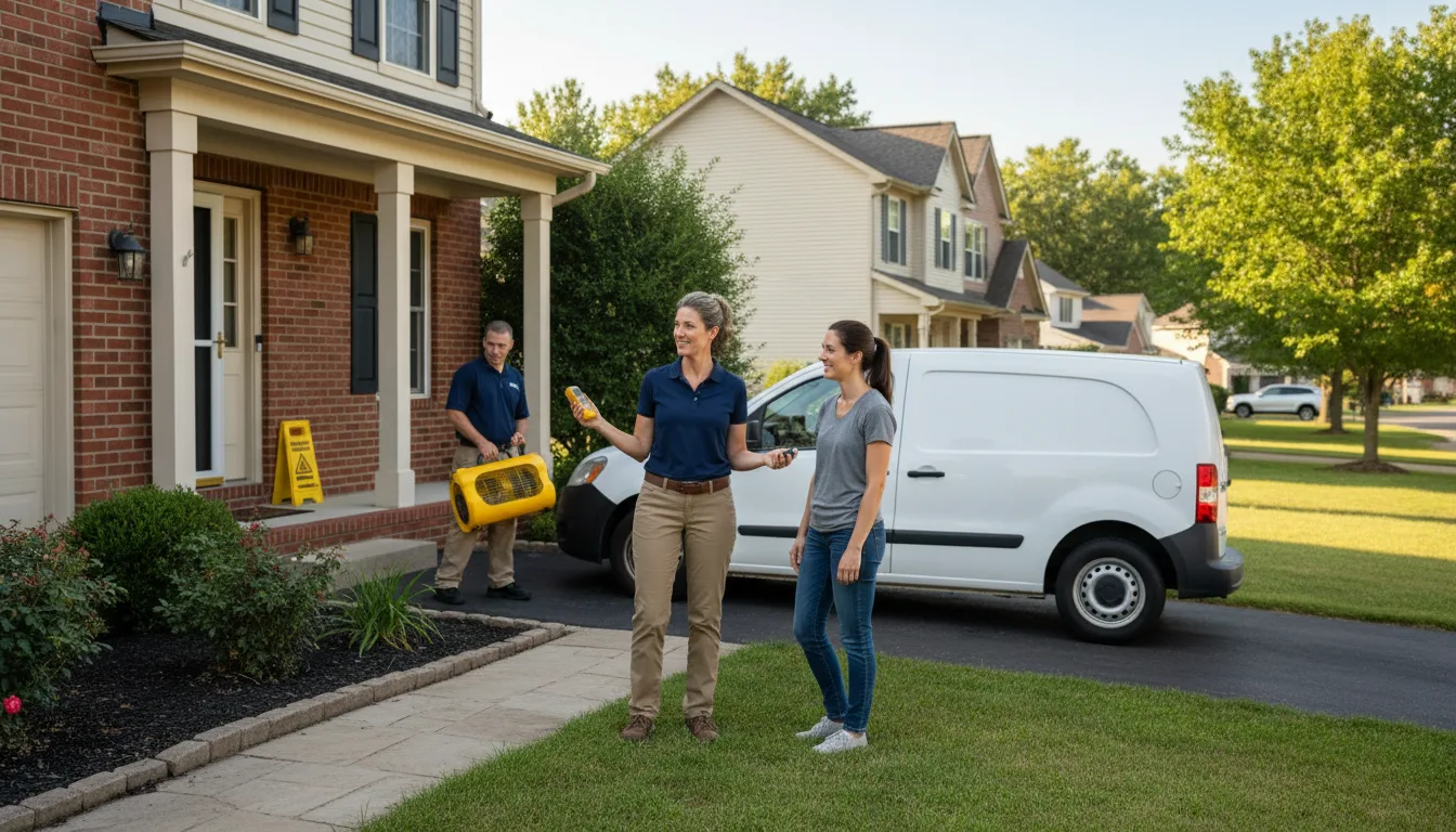 Residential water damage restoration in Register, GA